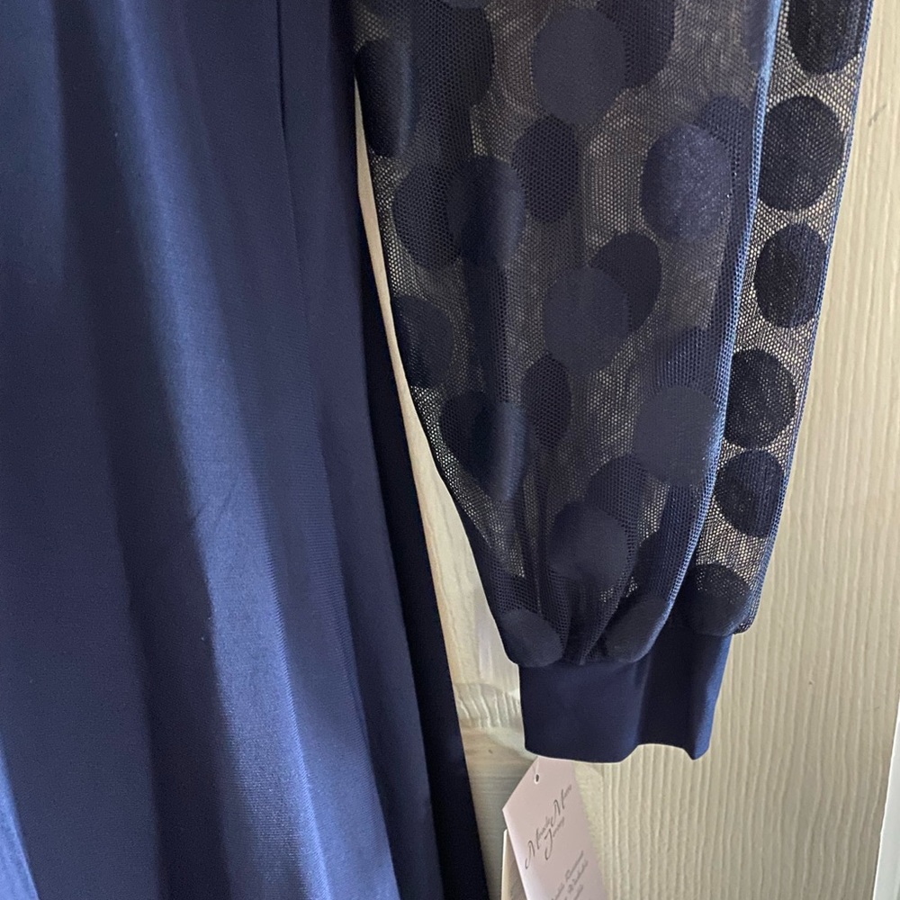 Miracle Matte Jersey, polka dot dress by Nina Leonard